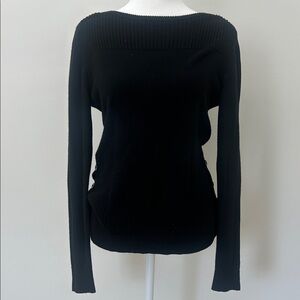 Ann Taylor Factory Black Crew Neck Sweater